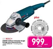 Bosch 2000W 230mm Industrial Angle Grinder Plus Diamond Disc Each