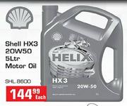 Shell HX3 20W50 Motor Oil-5ltr Each