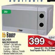 Bauer 20L Silver Microwave(MM720CAA)