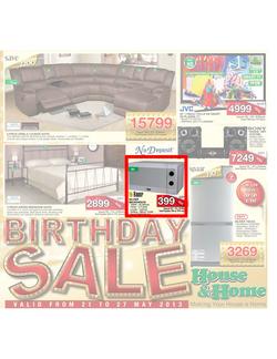 House & Home : Birthday sale (21 May - 27 May 2013), page 1