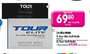 Dunlop Tour Elite Golf Balls-Per 12 Pack