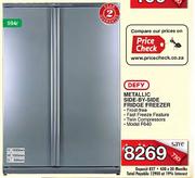 Defy 594ltr Metallic Side-By-Side Fridge Freezer-F640