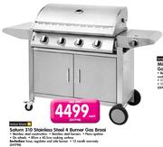 Terrace Leisure Saturn 310 Stainless Steel 4 Burner Gas Braai-Each