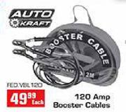 Auto Kraft 120Amp Booster Cables-Each