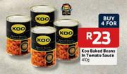 Koo Baked Beans In Tomato Sauce-4 x 410g