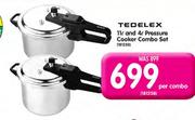 Tedelex 11ltr And 4ltr Pressure Cooker Combo Set-Per Combo