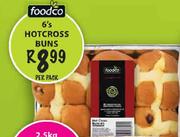 Foodco Hotcross Buns-6's Per Pack