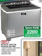 Defy Metallic Twin Tub Washing Machine(DTT165)