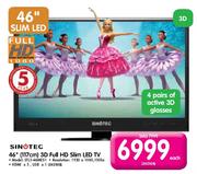 Sinotec 46"(117cm) 3D Full HD Slim LED TV(STL3-46ME51)