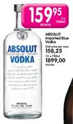 Absolut Imported Blue Vodka-12 x 750ml