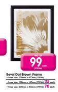 Bevel Dot Brown Frame-179146 Each