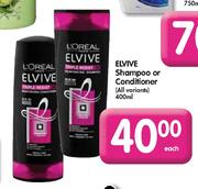 Elvive Shampoo Or Conditioner (All Variants)-400ml Each