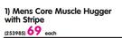 Endurance Mens Core Muscle Hugger With Stripe
