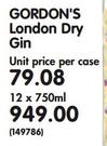 Gordon's Dry Gin-12x750ml