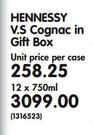Hennessy V S Cognac In Gift Box-12x750ml