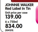 Johnnie Walker Red Label In Tin-6x750ml