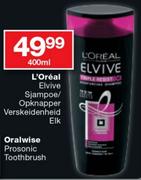 L'Oreal Elvive Sjampoe/Opknapper Verskeidenheid-400ml 
