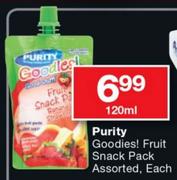 Purity Goodies! Fruit Snack Pack Assorted-120ml