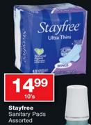 Stayfree Sanitary Pads Assorted-10's