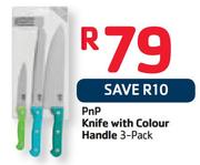 Pnp Knife With Colour Handle-3 Pack