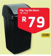 Addis Flip Top Bin Black - 46L