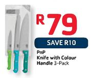PnP 3 - Pack Knife With Colour Handle 