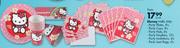 Disney Hello Kitty/Party Plates-8's/Party Cups-8's/Party Hats-6's/Party Napkins-12's/Party Invitatio