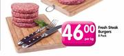 Fresh Steak Burgers 8 Pack-Per Kg