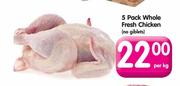 5 Pack Whole Fresh Chicken(No Giblets)-Per Kg