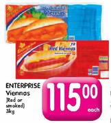 Enterprice Viennas(Red Or Smoked)-3kg