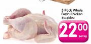 5 Pack Whole Fresh Chicken(No Giblets)-Per Kg