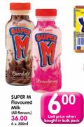 Super M Flavoured Milk(All Flavours)-6x300ml