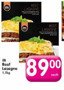 M Beef Lasagne-1.5Kg Each