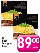 M Beef Lasagne-1.5Kg Each