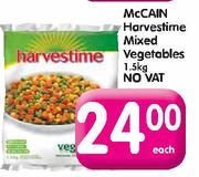 Mccain Harvestime Mixed Vegetables-1.5Kg No Vat