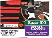 Verskeidenheid Sienna Matte 120x170cm-Elk