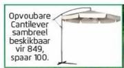 Opvoubare Cantilever Sambreel Beskikbaar