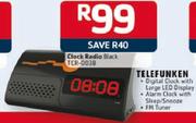 Telefunken Clock Radio Black TCR-0038