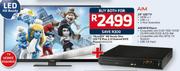 Aim 29" HD Ready Slim LED TV+ 2.0 Channel DVD Player ADVD256
