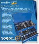Worksman 117 Piece Garge Tool Chest WTK117-Per Set