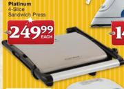 Platinum 4 Slice Sandwich Press