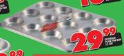 Silverglo Plain Pan Bun 12-Cup