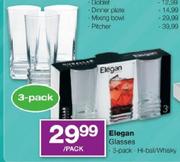 Elegan 3-Pack Hi-Ball/Whisky Glasses