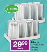 Liberty 8-Pack Zombie / Willy Glasses