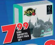 Dinu Serveettes Party Pack-50's