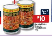Dursots Choice Beans In Tomato Sauces-2x450g