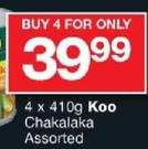 Koo Chakalaka Assorted-4 x 410g
