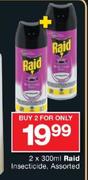 Raid Insecticide,Assorted-2 x 300ml