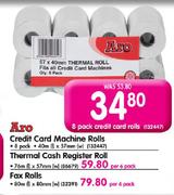 Aro Credit Card Machine Rolls-8's pack