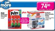 Pritt Multi-Pack Glue Stick-3x43g & Rubson Stop Humidity Device-Per Bundle